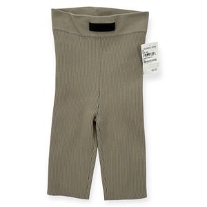 Fear Of God Essentials Ribbed Bike Shorts‎ Womens XS Seal Beige High Waist NWT